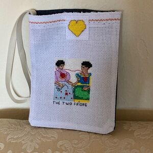 NEW Frida Kahlo hand sewn wristlet, 6.5x5 inches